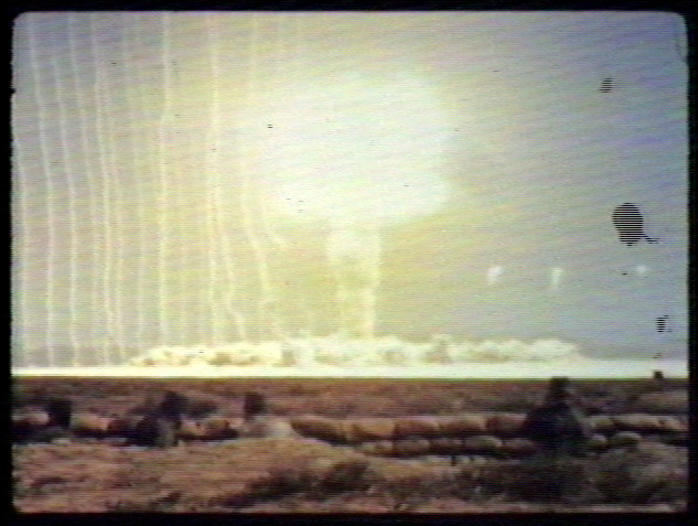 Troops Hunker down as Atomic Bomb is Detonated